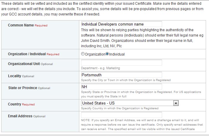 Code Signing For Individuals