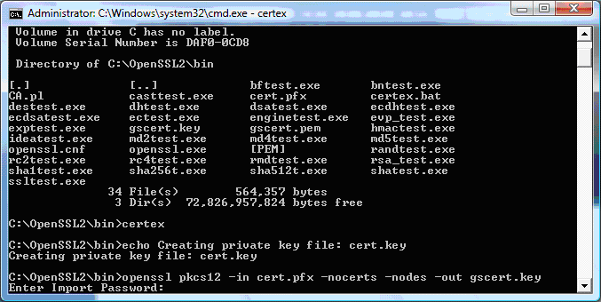 Certificate Imported