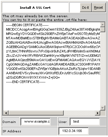 Install the SSL Certificate