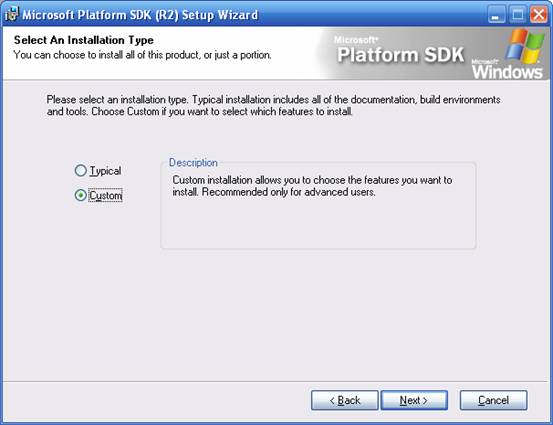 MS Platform SDK (R2) Setup Wizard