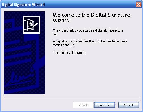Digital Signature Wizard