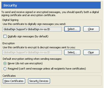 Security Menu