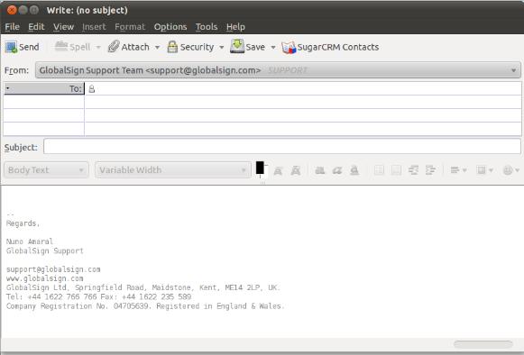 Email Window