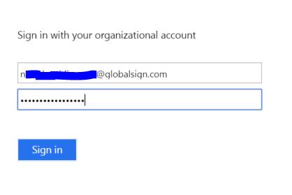 Client authentication screenshot